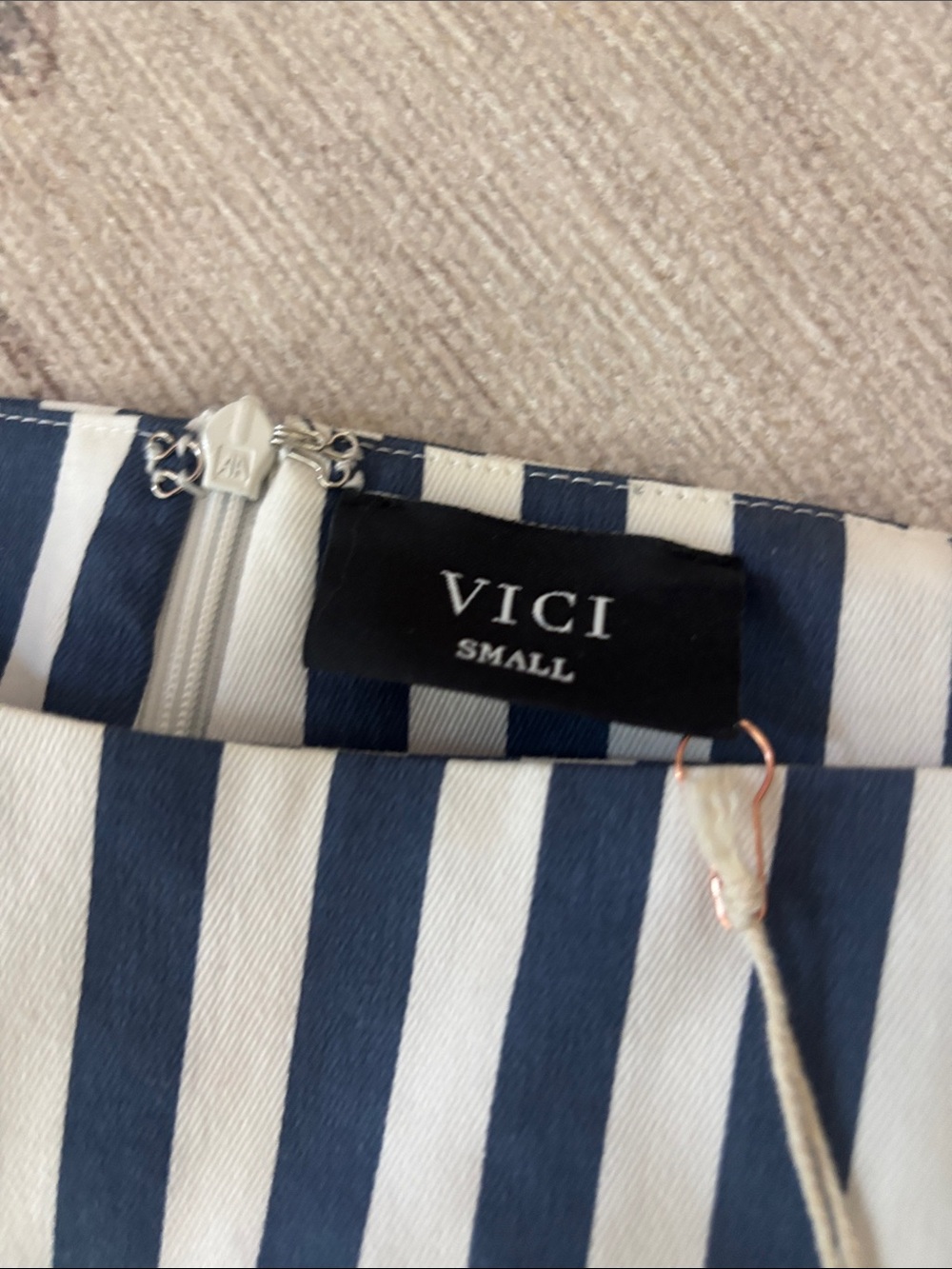 VICI Navy and White Striped Pants and top - Picture 6 of 7